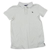 Bílé polo tričko s výšivkou H&M