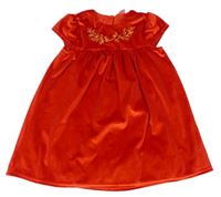 Červené sametové šaty s kytičkami so cute