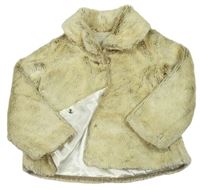 Béžový chlupatý podšitý kabátek Matalan