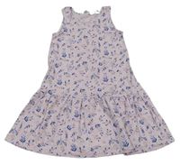 Světlerůžovo-modré květované šaty H&M