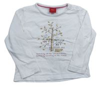 Bílé triko s stromkem S. Oliver