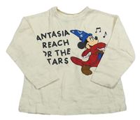 Krémové triko s Mickeym Zara
