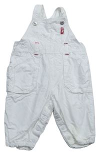 Bílé plátěné podšité laclové kalhoty H&M