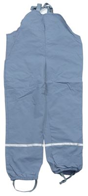 Modré šusťákové laclové kalhoty 