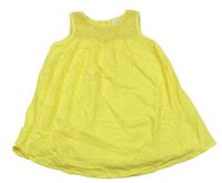 Žluté  šaty s výšivkami Next