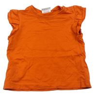 Oranžové tričko s volánky Miniclub