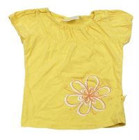 Žluté tričko s květem