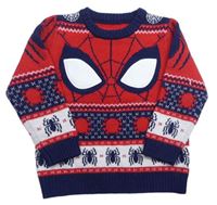 Červeno-tmavomodrý svetr - Spiderman George