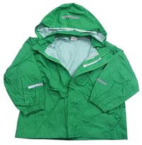 Zelená šusťáková bunda s kapucí