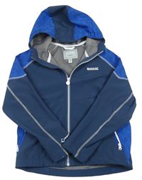 Tmavomodro/šedo-modrá softshellová bunda s kapucí REGATTA