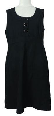 Dámské černé šaty s gombíky Oasis 