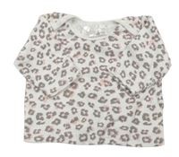Bílé triko s leopardím vzorem Ergee