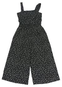 Černý puntíkatý kalhotový culottes overal New Look