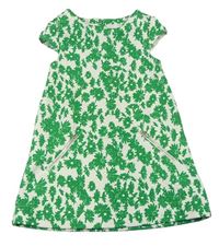 Bílo-zelené květované šaty zn. Next