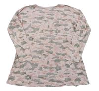 Růžové army triko Sanetta