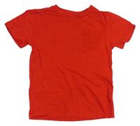 Červené tričko s kapsou St. Bernard