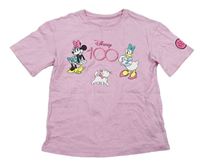 Růžové tričko s Minnie a Daisy zn. Disney
