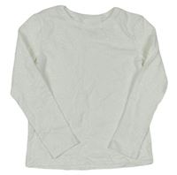 Bílé třpytivé triko H&M