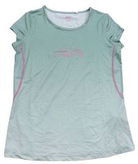 Zeleno-bílé sportovní tričko s nápisem Yigga