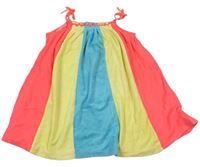 Neonově růžovo-žluto-modré froté šaty M&S