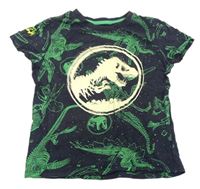 Tmavomodré tričko s kostrami dinosaurů - Jurský svět Primark