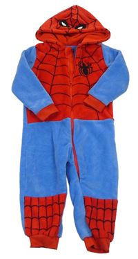 Modro-červená chlupatá kombinéza s kapucí - Spider-man zn. Marvel
