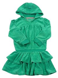 Zelené sametové šaty s kapucí M&S
