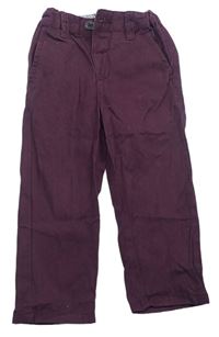 Fialové plátěné chino kalhoty Pep&Co