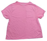 Neonově růžové melírované tričko s kapsou F&F