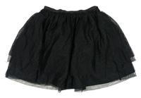 Černá třpytivá tylová sukně zn. H&M