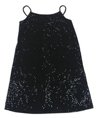 Černé třpytivé flitrové šaty Primark