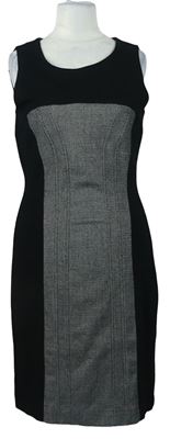 Dámské černo-šedé pouzdrové šaty Comma 