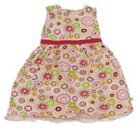 Světlerůžovo-barevné květované šaty Liegelind