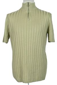 Pánské béžové žebrované pletené tričko Asos 