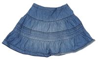 Modrá prošívaná lehká rifová sukně zn. H&M