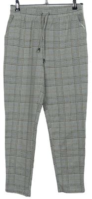 Dámské šedo-okrové kostkované teplákové kalhoty Jean Pascale 