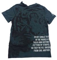 Tmavozelené tričko s tygrem George
