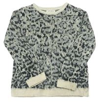 Béžovo-šedý vzorovaný svetr Zara 
