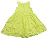Žluté puntíkované plátěné šaty Kids 