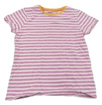Růžovo-bílé pruhované tričko Next