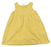 Žluté vzorované bavlněné šaty H&M