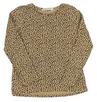 Béžové triko s leopardím vzorem zn. H&M