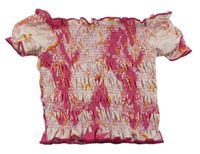 Růžovo-bílé žabičkové tričko River Island