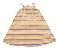 Barevné pruhované bavlněné šaty Topolino