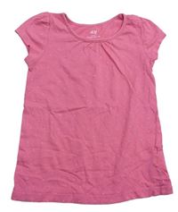 Růžové puntíkaté tričko H&M