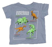 Světlemodré tričko s dinosaury Dopodopo