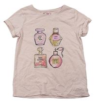 Růžové tričko s voňavkami Y.d. 
