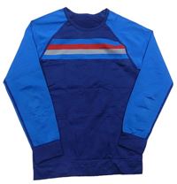 Tamvomodro-modré funkční spodní triko s pruhy  Crivit 