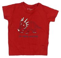 Červené tričko s dinosaurem Primark