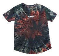 Černo-barevné vzorované sportovní tričko s logem Sonneti